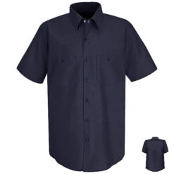 Red Kap SC40 Men's Short Sleeve Wrinkle Resistant 100% Cotton Shirt -ANCHORTEX SHOP SC40 RT 600