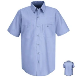 Red Kap SC40 Men's Short Sleeve Wrinkle Resistant 100% Cotton Shirt -ANCHORTEX SHOP SC40 RT 600 3