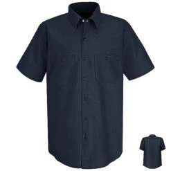 Red Kap SC40 Men's Short Sleeve Wrinkle Resistant 100% Cotton Shirt -ANCHORTEX SHOP SC40 RT 600 4