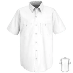 Red Kap SC40 Men's Short Sleeve Wrinkle Resistant 100% Cotton Shirt -ANCHORTEX SHOP SC40 RT 600 7