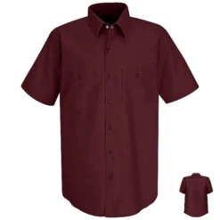 Red Kap SP24 Men's Solid Color Short Sleeve Industrial Work Shirt -ANCHORTEX SHOP SP24 RT 600 1