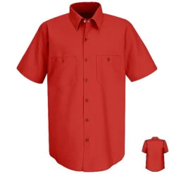 Red Kap SP24 Men's Solid Color Short Sleeve Industrial Work Shirt -ANCHORTEX SHOP SP24 RT 600 14
