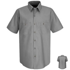 Red Kap SP24 Men's Solid Color Short Sleeve Industrial Work Shirt -ANCHORTEX SHOP SP24 RT 600 4