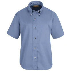Red Kap SP81 Womens Short Sleeve Button-Down Poplin Dress Shirt -ANCHORTEX SHOP SP81 600 3
