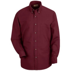 Red Kap SP90 Men's Long Sleeve Button-Down Poplin Shirt -ANCHORTEX SHOP SP90 600 1