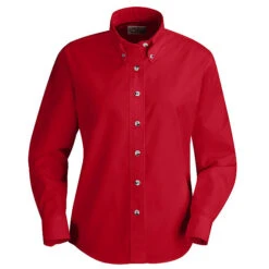 Red Kap SP91 Womens Long Sleeve Button-Down Poplin Dress Shirt -ANCHORTEX SHOP SP91 600 5