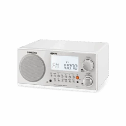 Sangean WR-2 Digital AM-FM Clear Cabinet Table-Top Radio - Clear Or Opaque -ANCHORTEX SHOP Sangean WR 2 White 2