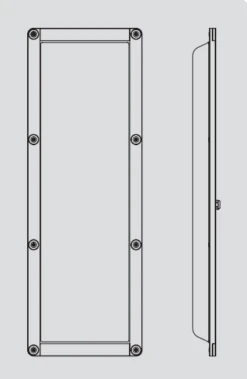 Shat-R-Shield Lighting Ironclad Linear Pro Tamper-Resistant Large Area LED Lighting Fixture For Correctional Facilities -ANCHORTEX SHOP Shat R Shield Linear Pro Correctional Shower Light Fixture line drawing