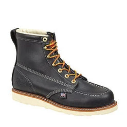 Thorogood 804-6201 Men's American Heritage 6" Moc Toe Steel Toe Work Boots - Black