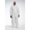 PosiWear BA 3609 Disposable White Hooded Coveralls With Elastic Wrists And Ankles (Case)