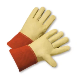 PIP 6000 Premium Top-Grain Cowhide Mig Tig Gauntlet Cuff Welder's Gloves (Dozen)