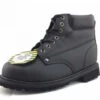 Men's 6" Leather Steel Toe Inmate Work Boots - Black