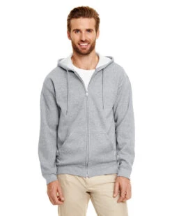 Men's Activewear Fleece Zip-Up Hooded Sweatshirt -ANCHORTEX SHOP anc inmate activewear zipper hoody sweatshirt graphite heather grey