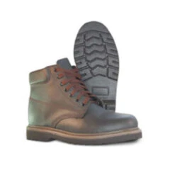 Men's 6" Leather Inmate Boots With No Shank - Brown