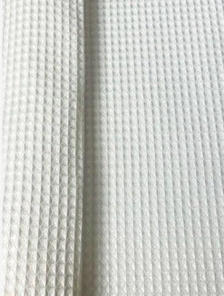 Kartri Luxor Waffle Polyester Shower Curtain With Grommet Eyelets, White, 72"x72" Or 72"x78"