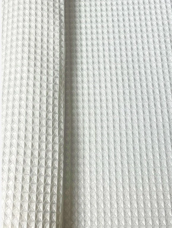 Kartri Luxor Waffle Polyester Shower Curtain With Grommet Eyelets, White, 72"x72" Or 72"x78" 1 Kartri Luxor Waffle Polyester Shower Curtain With Grommet Eyelets, White, 72"x72" Or 72"x78"