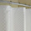 Kartri SBOXA Satin Box Shower Curtain With Sewn Eyelets, White, 72"x72"