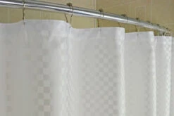 Kartri SBOXA Satin Box Shower Curtain With Sewn Eyelets, White, 72"x72"