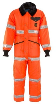 Refrigiwear 0344L2 Iron-Tuff High Visibility Insulated Coverall With Reflective Tape